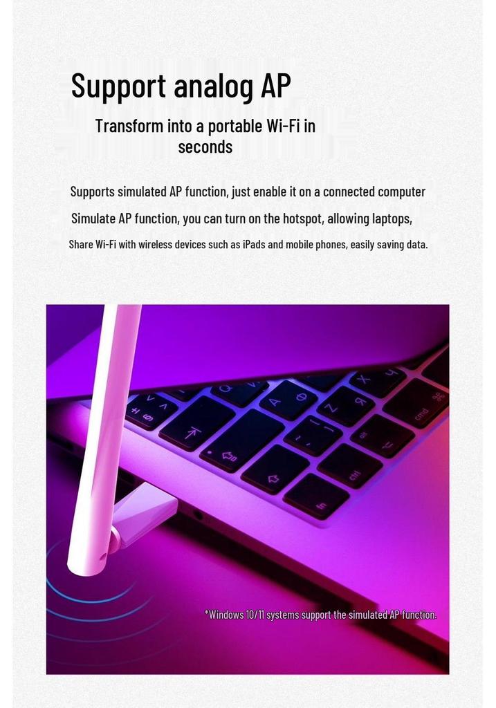 Mercury UX3H Wi-Fi 6 USB Wireless External Antenna for Desktop & Laptop