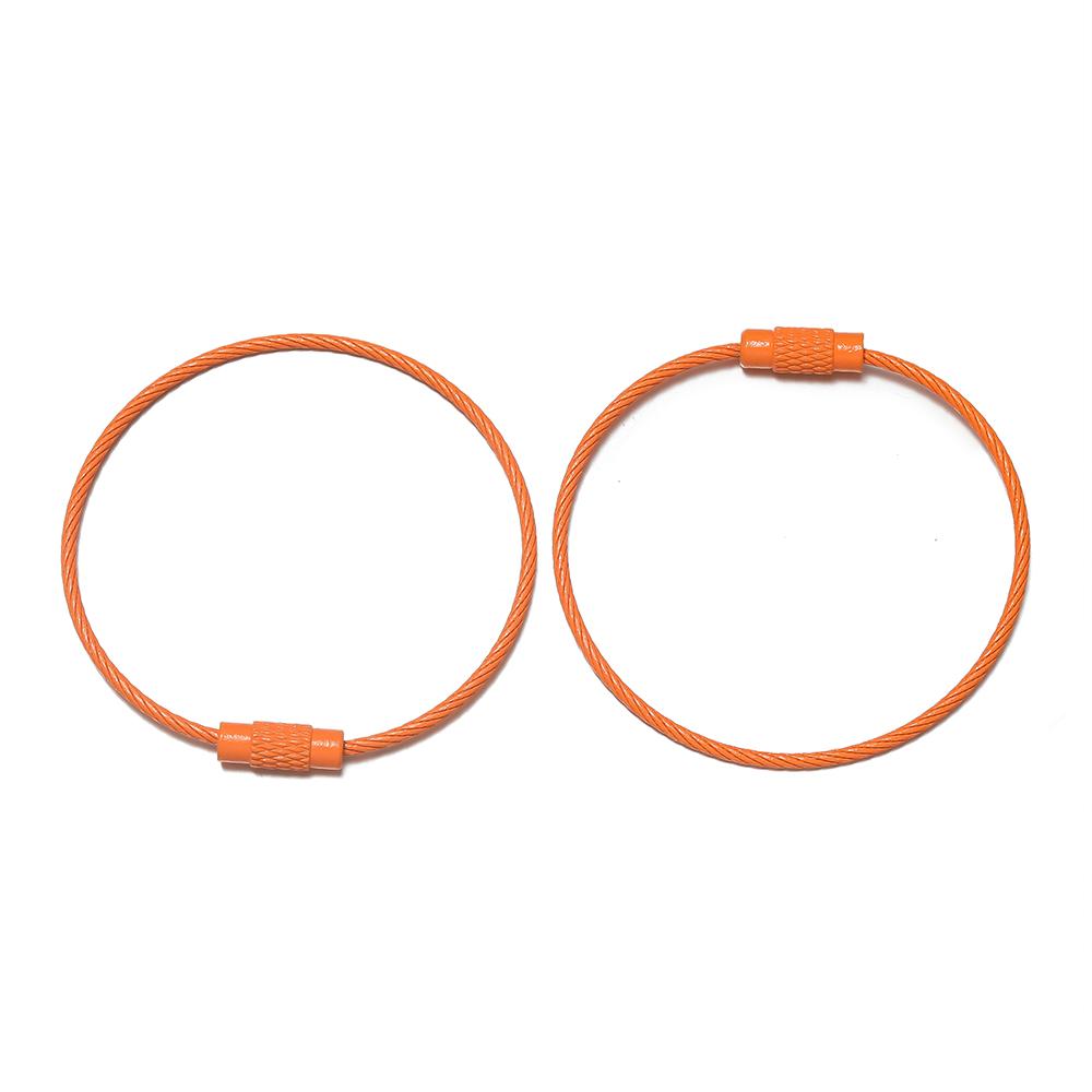 10pcs/Lot Colorful Iron Wire Keychain Cable Loop Screw Lock Rope Key Holder Keyring Key Chain Rings for Jewelry Making Supplies