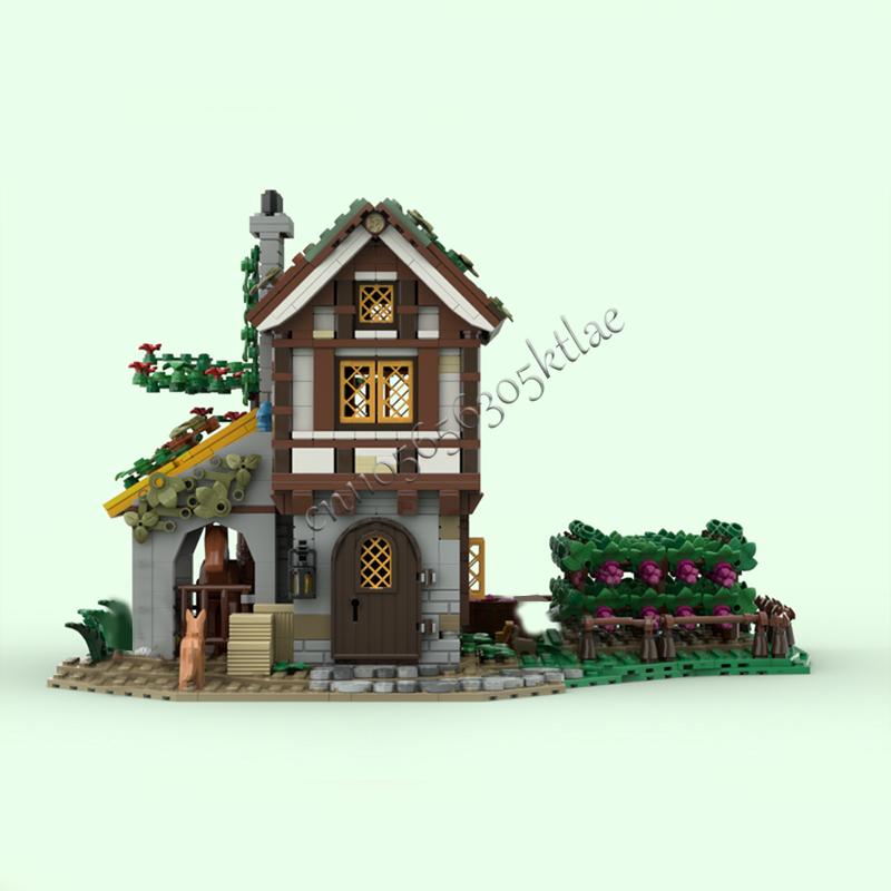 New 1681 Parts Customized MOC Medieval Castle vineyard Model Building DIY Blocks Bricks Assembly Toys Educational Holiday Gifts