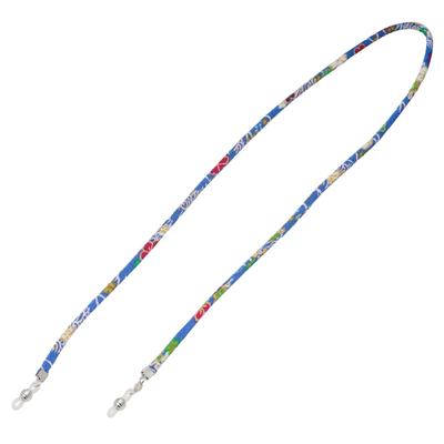 Óculos de Pérola Poliéster Feitos em Azul 050716 Corrente/Alça, 70cm, Chirimen, Antiderrapante, Japão, Chirimen, CS-34,