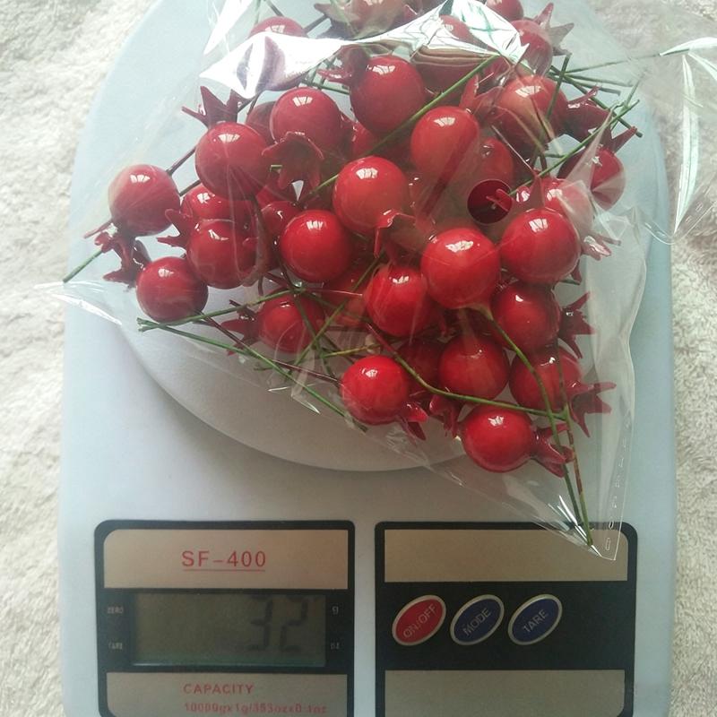 50Pcs Mini Artificial Pomegranate Berry Picks Lifelike Fake Red Fruit for Holiday Party Home Garden Decoration