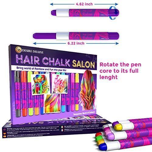 Desire deluxe colorant capillaire pour la coloration des cheveux des filles, 10 stylos lavables,, pour le carnaval, pour les enfan
