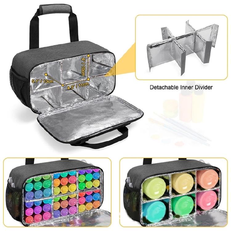 Acrylic Paint Carry Bag Paint Bottle Paint Brush Organizers Carry Case Art Supplies Organizers for Painting Sketching