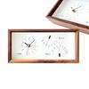 KATOMOKU Relógio Térmico, Nogueira, km-152WA, Relógio de Madeira com Termômetro e Higrômetro, Uso de Parede ou Mesa, 25,5 x 12,1 x 4,6 cm