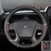 For Dodge Caliber Avenger Journey Hand-stitched Non-slip Black Brown  Leather Car Steering Wheel Cover