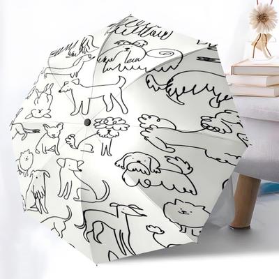 1pc Dogs Automatic Open/Close Umbrella, Portable Folding Umbrella for Travel, Themed Events109