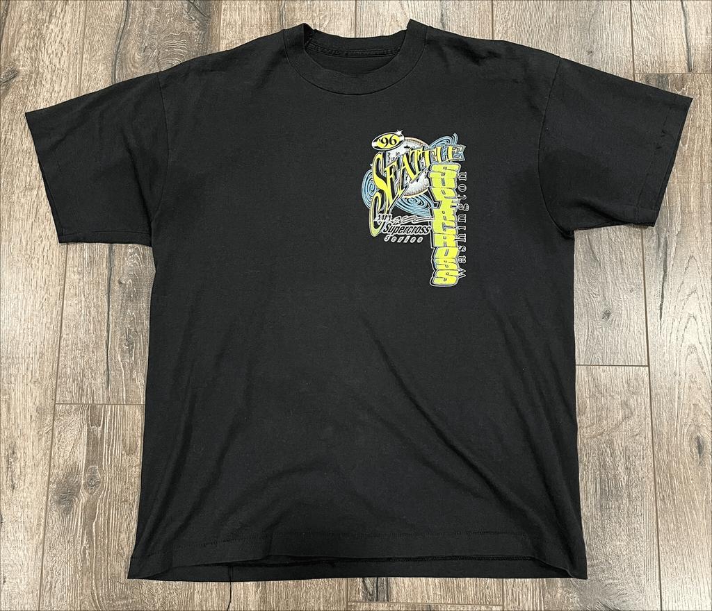 Vintage 1996 AMA Supercross Series Seattle Jeremy Mcgrath Shirt Motocross Four Seasons Can Wear 220g Heavy of Fashion Shirts