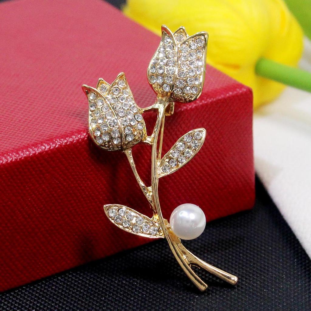 Elegant Tulip Design Women's High-End Fashion Brooch Pin