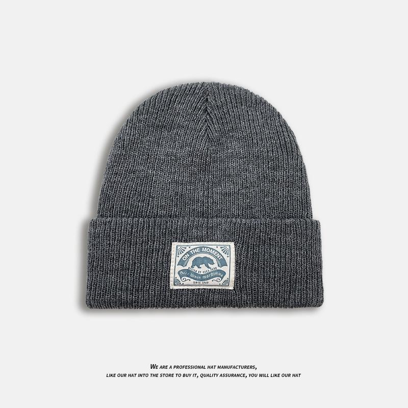 Gestrickte Mützen für Männer im Winter Modische und vielseitige Wollmützen für Herbst und Winter Warme Melonenmützen Kalte Mützen für Frauen