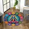 1pc Chakra Meditation Mat Polyester Floor Mat with 7 Chakra Symbols, for Living Room, Bedroom, Home Decor, Yoga Studio Accessory