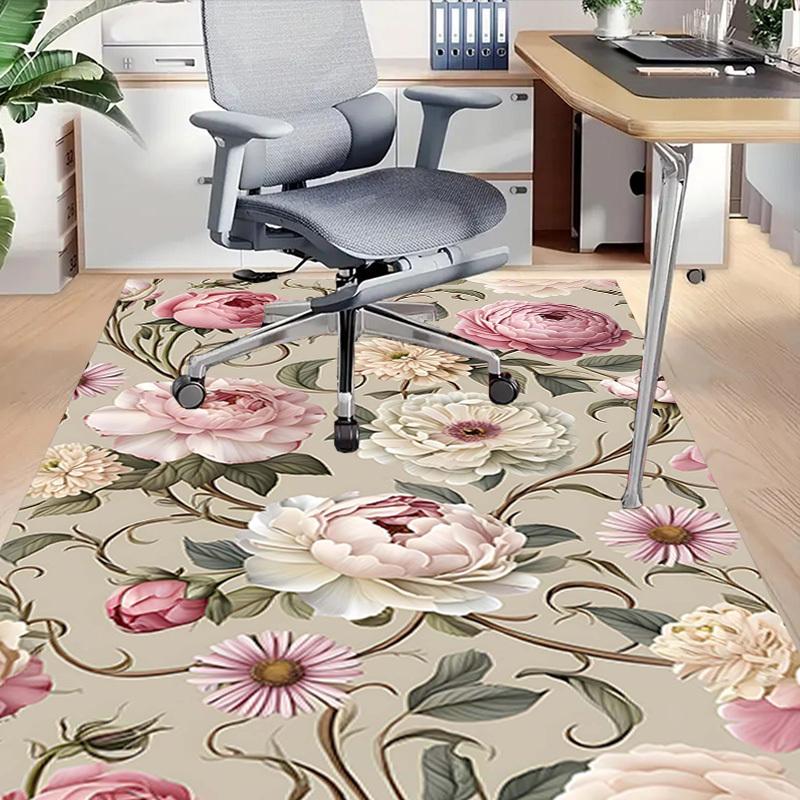 1PC Floral Pattern Extra Large Non Slip Floor carpet, Office, family, Studio   Large Area Rug Indoor Rugs, Bold Statement Piece