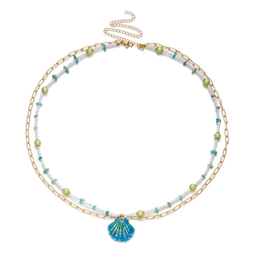 Imitation Pearl Seashell Belly Chain Double Layer Body Chain Belt New Boho Waist Chain Women