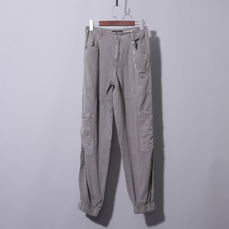 

Тенсел Светло-серый Дышащий Быстросохнущий Брюки гаремы Спортивные карго Light gray (no chain) S