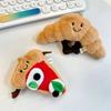 Cute Croissant Pizza Burrito Bread Creative Plush Doll Keychain Backpack Pendant