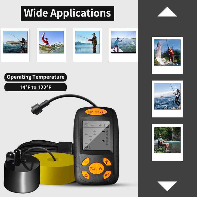 Sonar Fish Detector Probe: Wired Depth Finder for Fishing