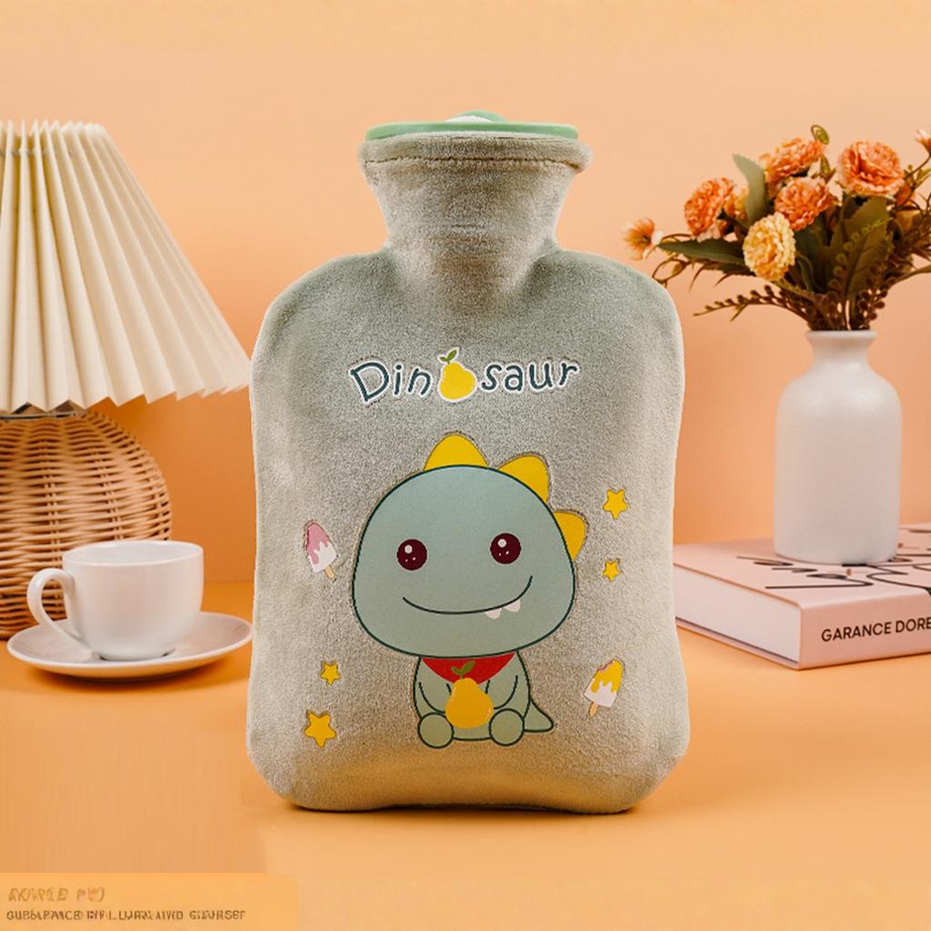 Cozy Hot Water Bottle with Soft Cover - 17.63oz/35.27oz, & Easy-to-Use for Warmth