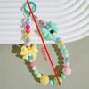 Cute Kawaii Mini Candy Color Bow Keychain Cartoon  Colorful Phone Anti Loss Lanyard Backpack Pendant Decoration Gifts