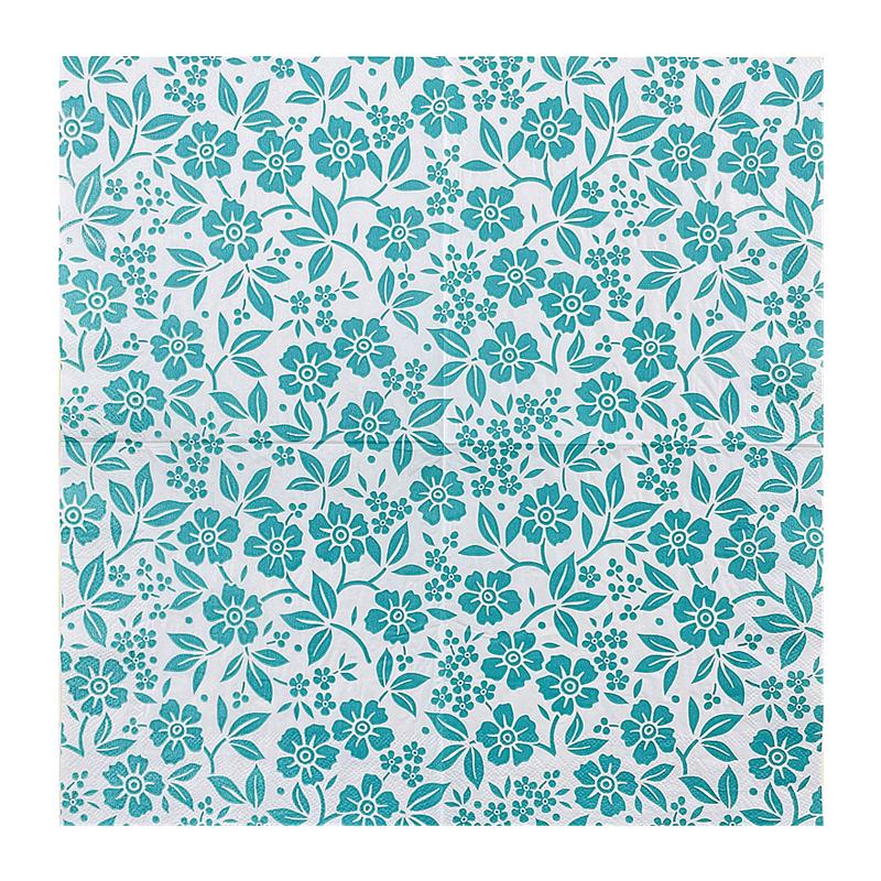 20pcs/Pac 33*33cm 2-Ply Disposable Party Napkin Floral Pattern