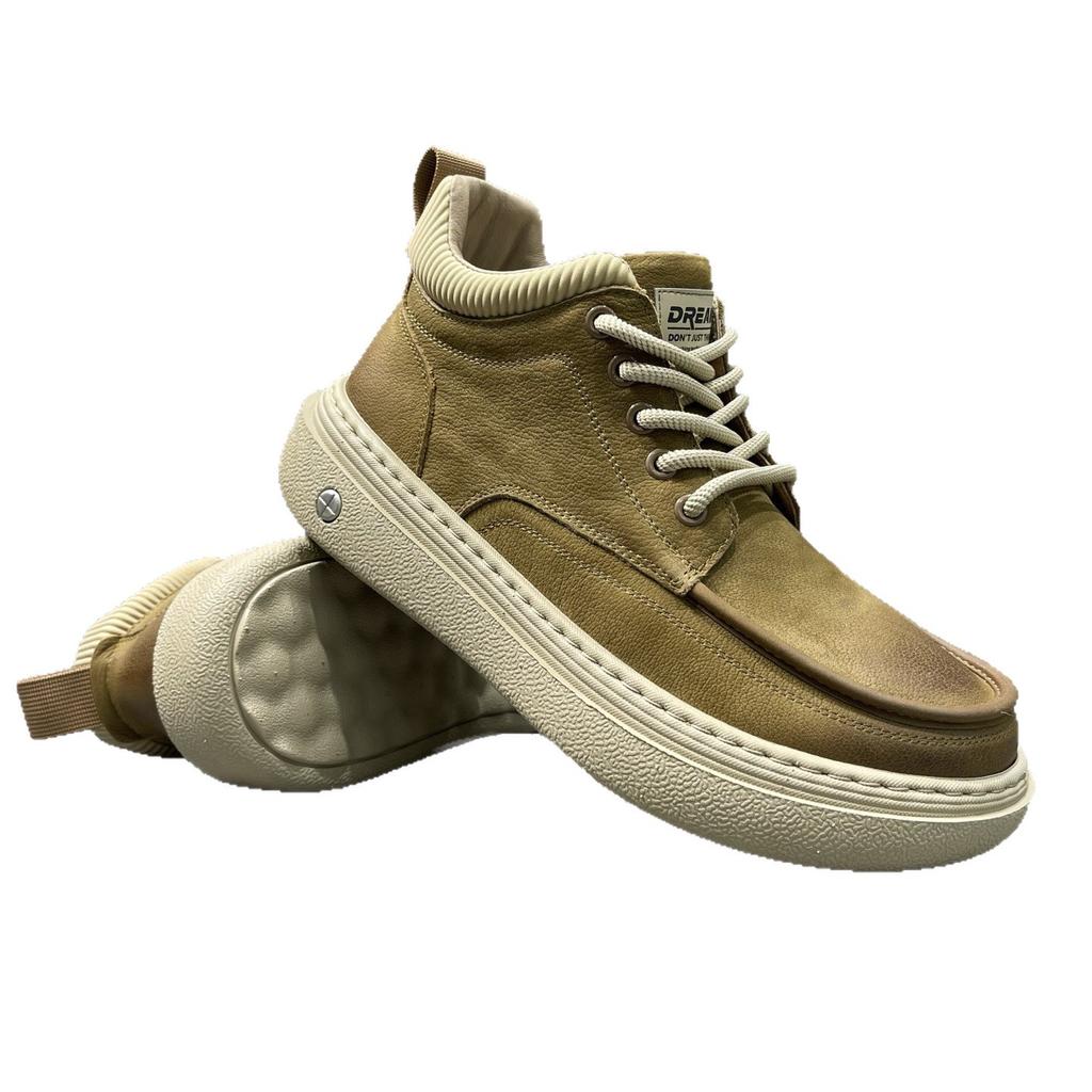 2026 autumn new men's shoes leather breathable deodorant casual shoes British retro soft baseplate shoes men