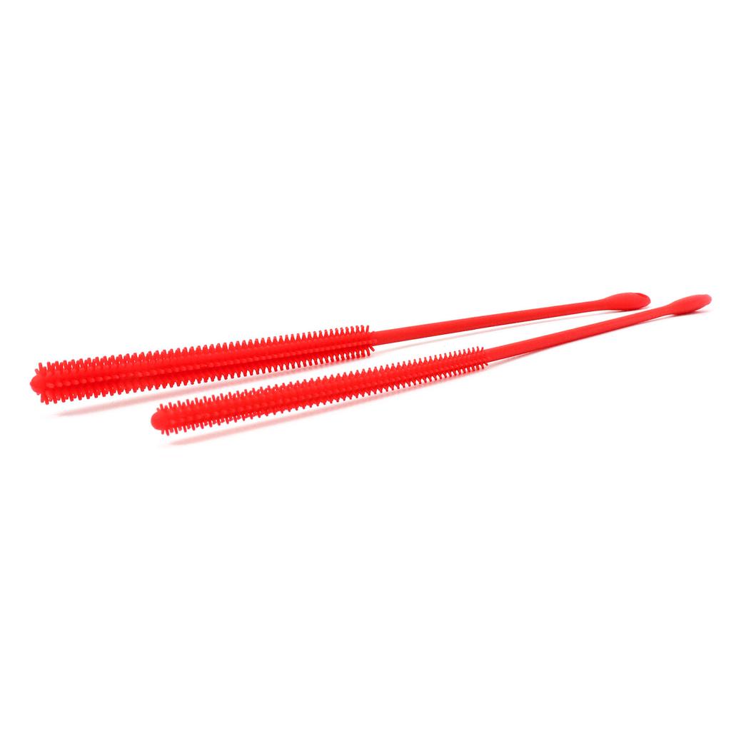 2Pcs Silicone Straw Brushes, Extra Long Straw Cleaning Brush Reusable Travel Drinking Bottle Straw Cleaner Bendable