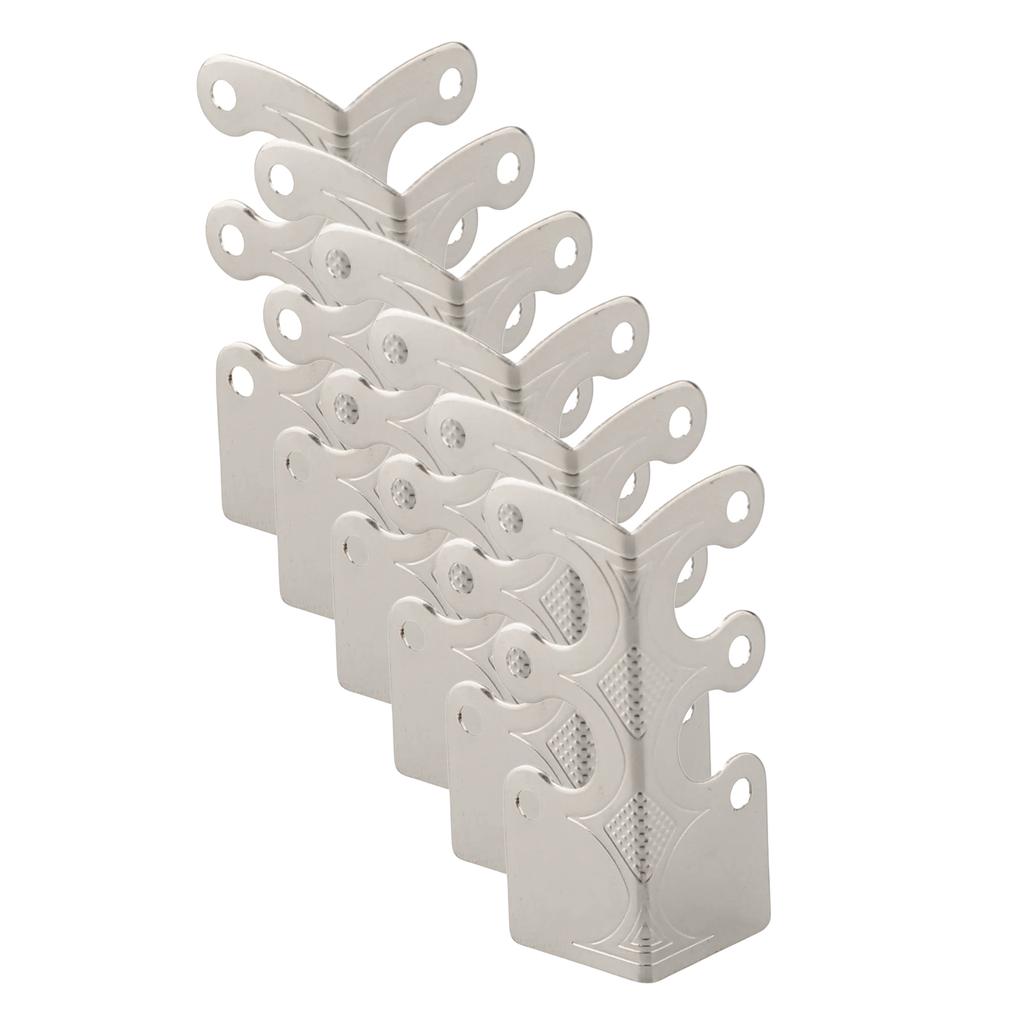 Set of 6 Vintage Metal Corner Protectors for Long Lasting Baseboard Care
