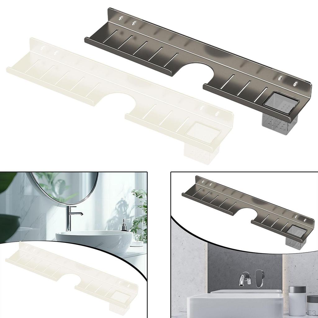 Bathroom Rack Wall Shelf Elegant Lightweight Toilet Mirror Front Over Sink for