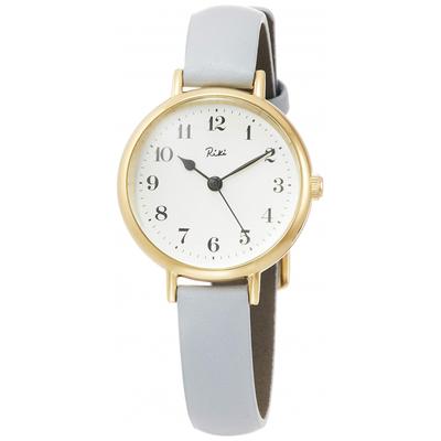 [Seiko Watch] Wristwatch Riki [Marine Clock] Arabic Numeral Design White Dial Curved Hardlex White Violet Calf Leather Band AKQK446 Women's Gray