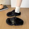 Mao Mao Slippers Women's Outer Wear 2025 New Autumn and Winter One-pedal High-end Mink Plush Cotton Slippers