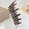 Baroque Retro Black Rhinestone Crown Bridal Tiara Wedding Dress Birthday Crown New Style
