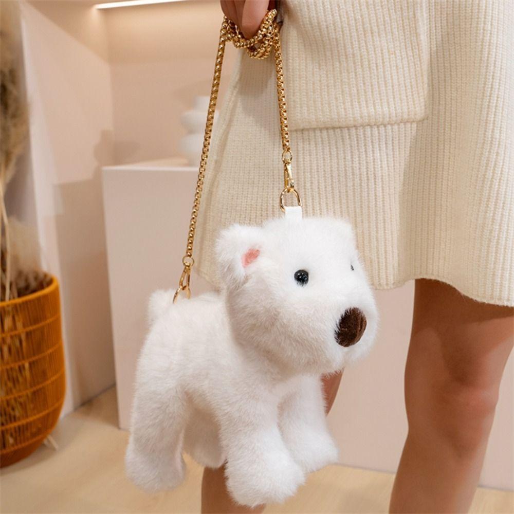 Stuffed Animals West Highland Plush Toy Lying Stuffed Puppy Doll Simulation Akita Dog  Home Decor