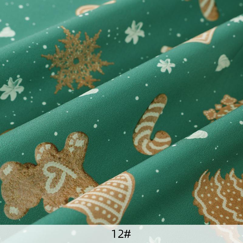 150x50cm Christmas Series Printed Fabric For Christmas Decoration, Tablecloths, Sofa Cover Handmade DIY Sewing Fabrics TJ21839
