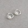 Heart Earrings Silver Mini Pearl One-Touch