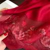 Hand-Embroidered Mulberry Silk Scarf - Elegant Spring & Autumn Shawl