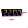 Colorful Big Screen Electronic Clock with Snooze Battery Operated Calendar Plug Dimmer for Tabletop