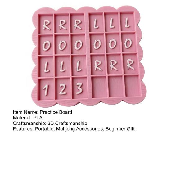 Tragbares Mahjong-Übungsbrett 3D-gedrucktes Mahjong-Solo-Trainingswerkzeug Amerikanische Mahjong-Strategiehilfe Leichtgewichtiges Einzelspieler-Training