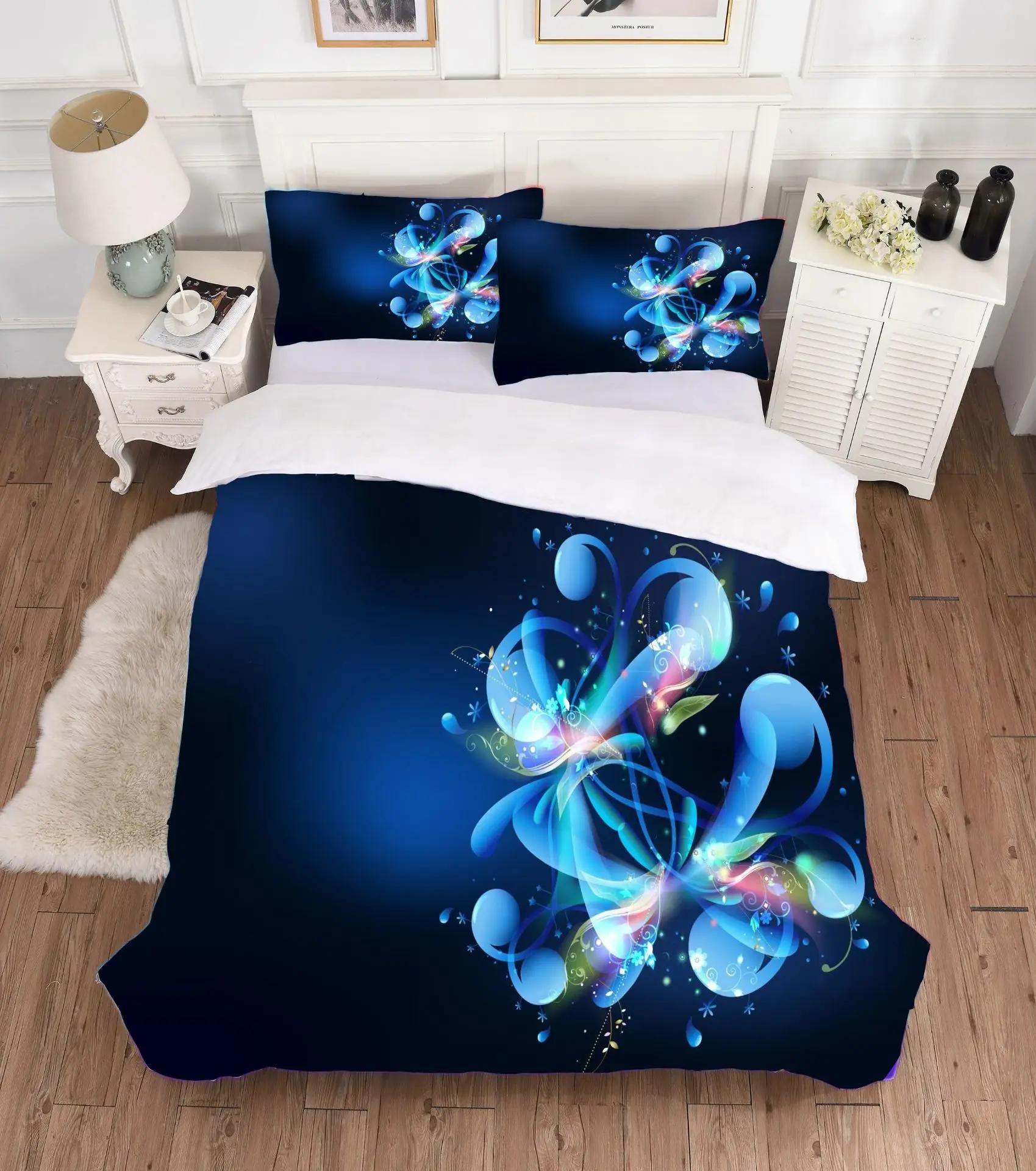 

Comforter Pattern Dream Fabric Pretty Butterfly Bedding Set Purple Pink Bedding Cartoon Singl Double Bed 200X200 Hot Comforter (quilt)-EU Single(135*200cm)3pcs