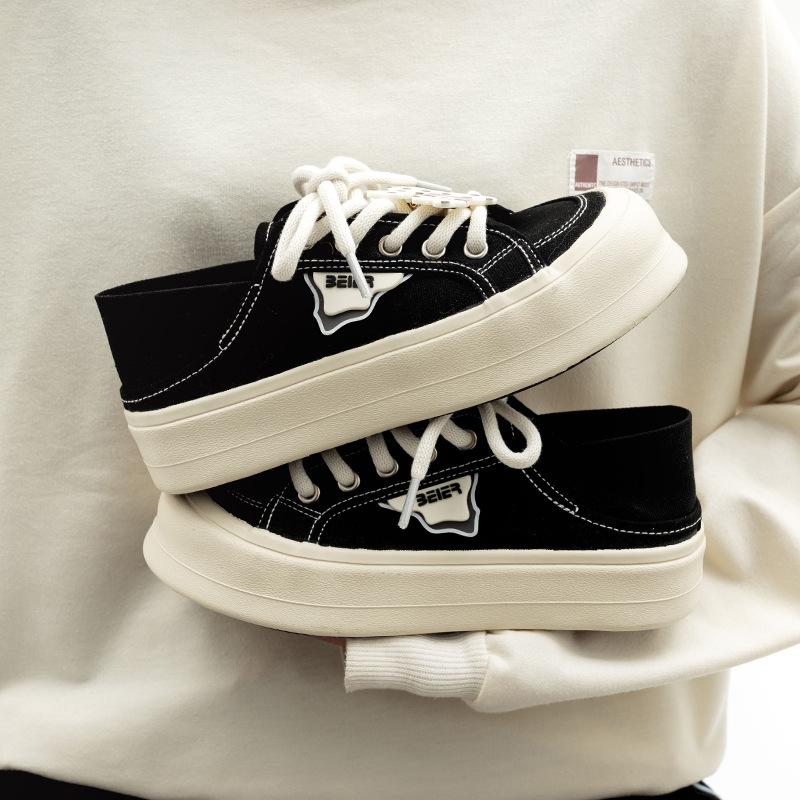 Весенние новые холщовые кеды Belle на платформе для студентов, повседневный дизайн, кеды 35