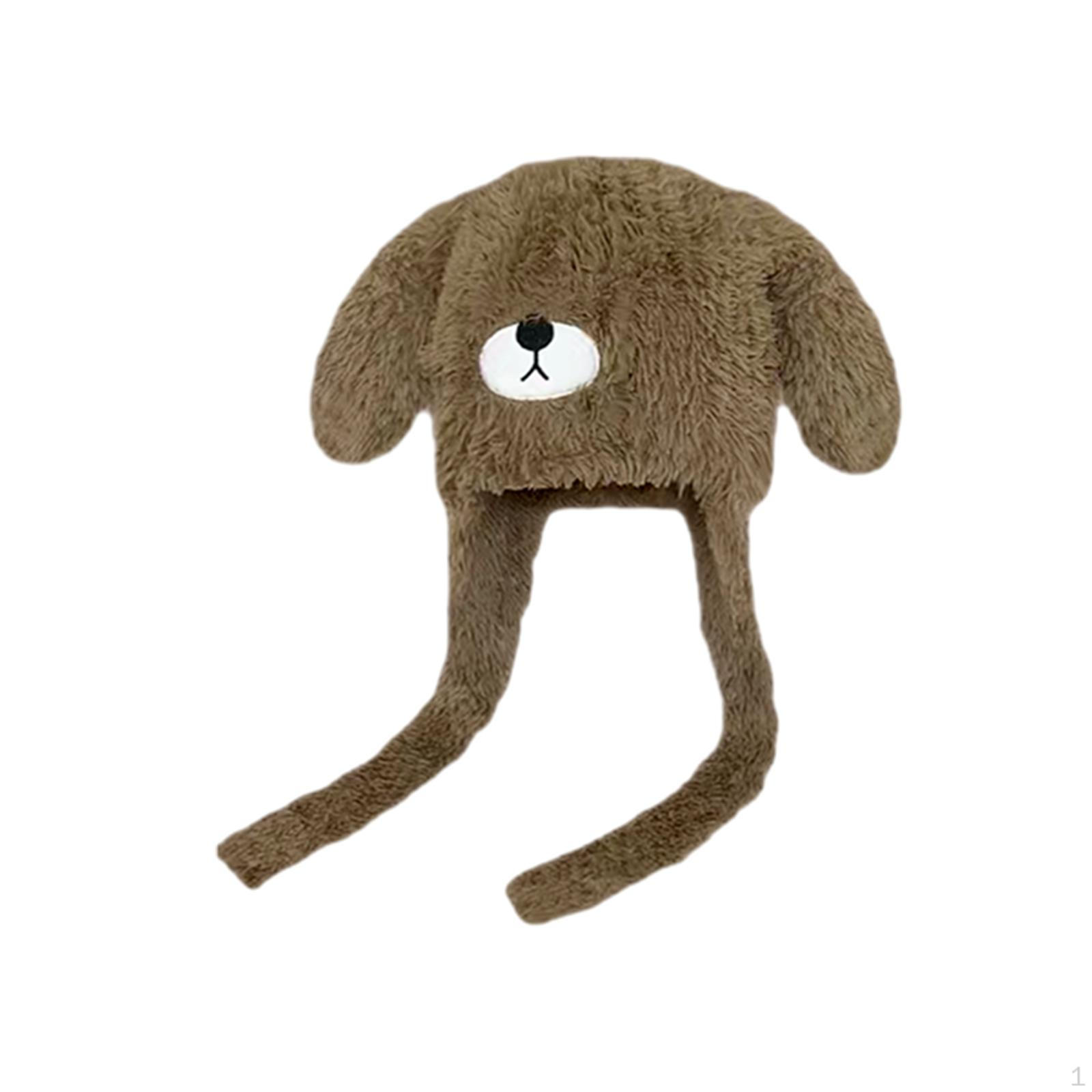 

Женская зимняя шапка-бини с защитой ушей и клапанами, головной убор для снега, лыж, теплые уши кофейный