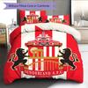 Sunderland AFC  Pattern Bedding Quilt Set  Home Decoration  Gift (1 * Duvet Cover + 2 * Pillowcase  Without Core)