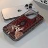 Double Deer Kissing Patter Phone Case For IPhone 17 13 15 11 12 14 16 Pro Max Air Shockproof Transparent Cover Silicone Fundas