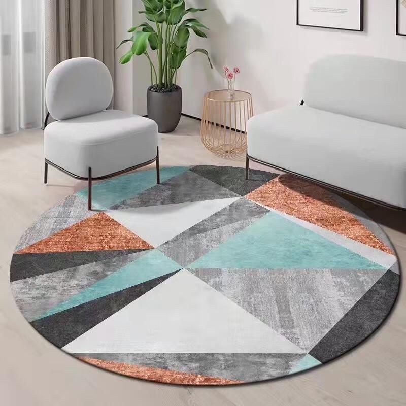 

Visionary Crystal Velvet Round Rug