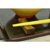 Aoba Chopsticks, Dishwasher Safe, Natural Wood, Colored Pencil, Border, Yellow, 22.5cm