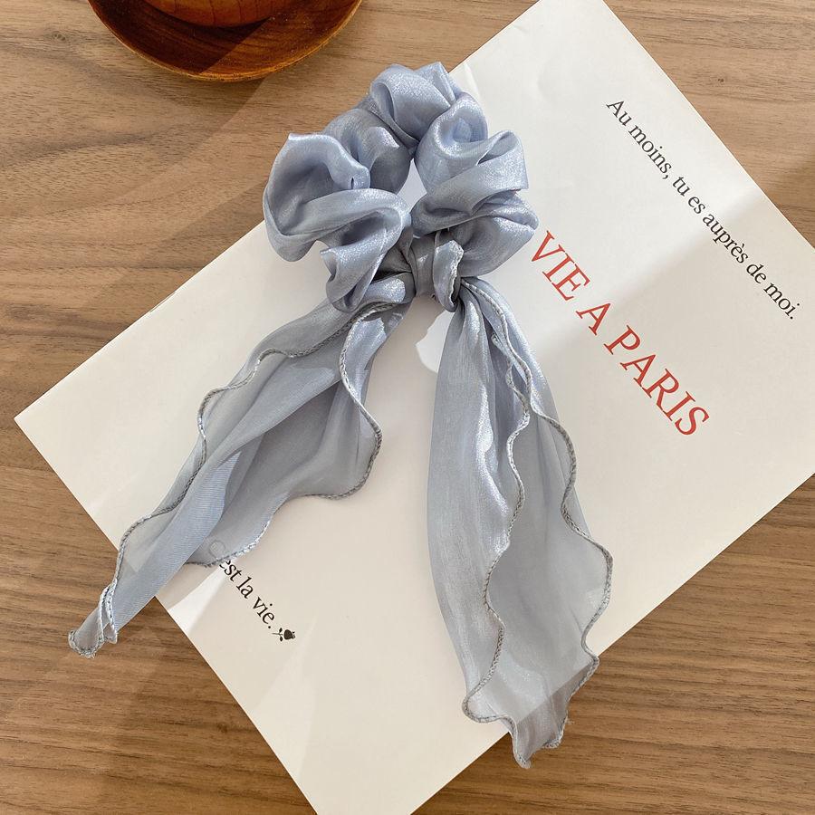 

Мода Однотонный Бант Атласная Длинная Лента Хвост Шарф Резинки для Волос Скранчи Женщины Девушки Эластичные Резинки для Волос Аксессуары для Волос