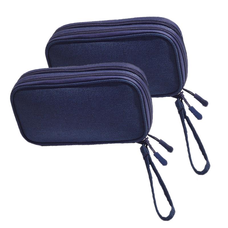Portable Double Layer Travel Portable Digital Product Storage Bag USB Data Cable Manager Earphones Mobile Power Storage Bag 1pcs