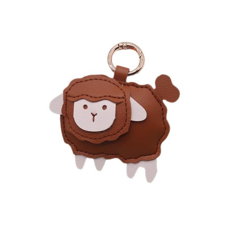 Cute Cartoon White Sheep Keychain Soft Pendant 1Pcs Fashion Key Charm for Women Backpack Daily Accessory
