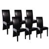 Day and Night - Day and Night Dining Chairs 6 Units Black Synthetic Leather