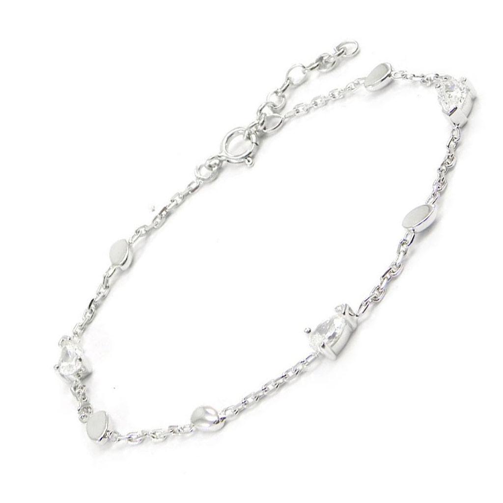 Altesse [G2475] - Armband Silber 'Kuschel' weiß