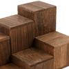 6 Pieces Wooden Square Cupcake Stand Holder Dessert Shelf Perfume Organizer for Candles