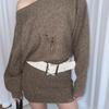 Korean Version of Women's Wide Belt, Anti-suede Imitation Suede Square Pin Buckle, Belt Seal with Coat Simple
