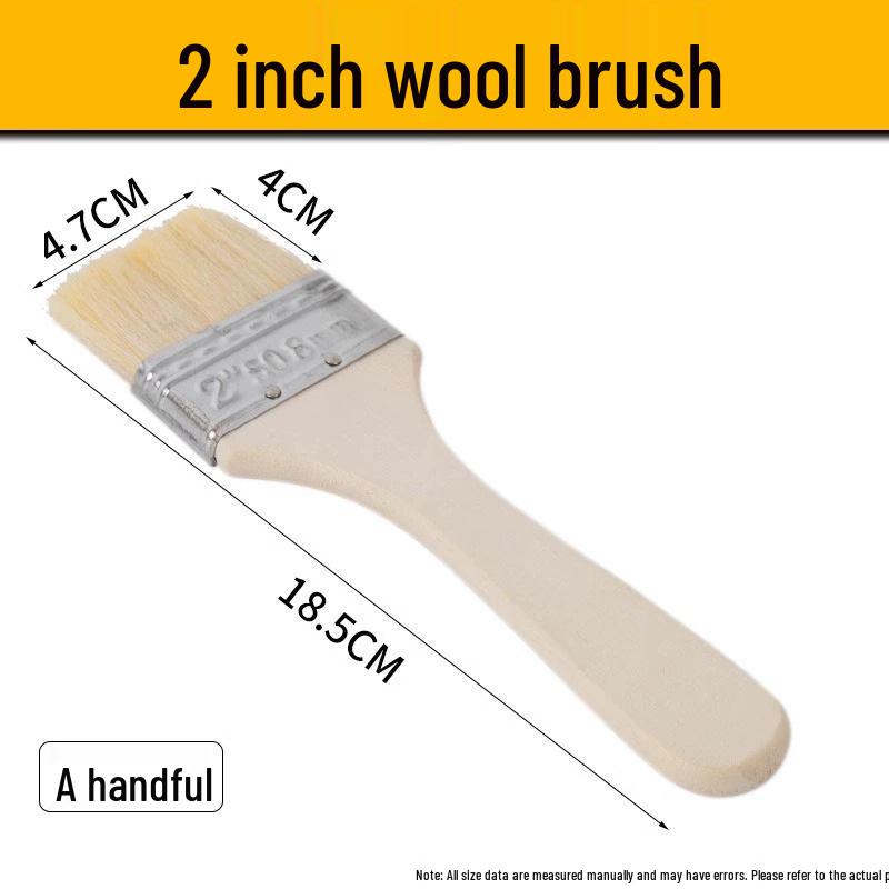Thick Wooden Handle Bristle Paint & BBQ Brush Collection
